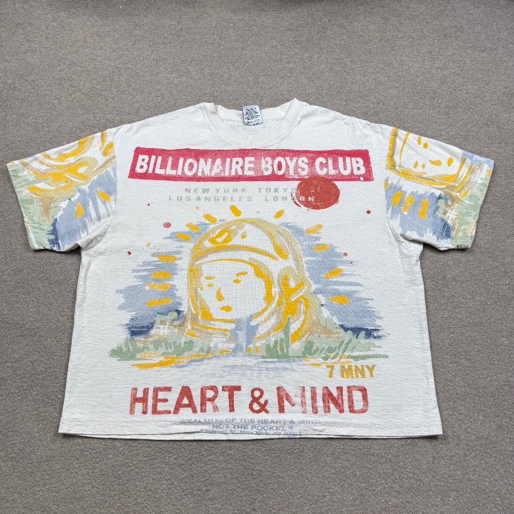 Billionaire Boys Club Shirt Mens XL Extra Large White Crop Boxy Fit Ice Cream